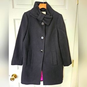 NWT Kate Spade Black Wool Dress Coat